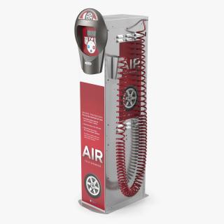 3D Self Service Tire Air Station Red model