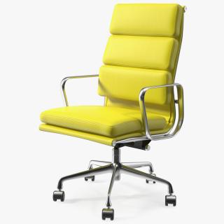 3D model Executive Chair Yellow Leather