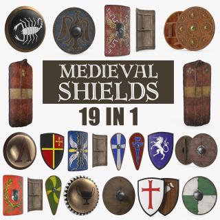 Medieval Shields Collection 3D