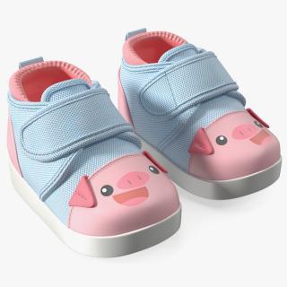 Cute Pig Kids Shoes 3D model