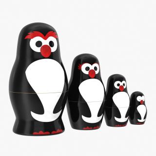 Matryoshka Penguin 3D Models Set 3D