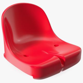 3D Plastic Sports Seat Red model