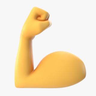 Flexed Biceps Emoji 3D model