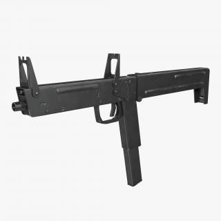 3D model Russian Folding Submachine Gun PP-90 SMG