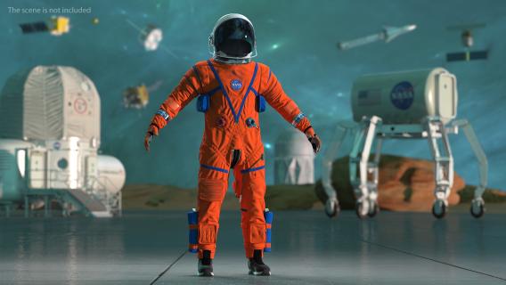 3D Astronaut in Advanced Crew Escape Suit model