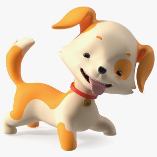 3D model Cartoon Puppy Dog Playful Pose
