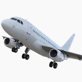 3D Airbus A318 Generic Rigged