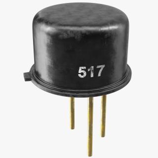 Vintage PNP Silicon Planar Transistor 3D