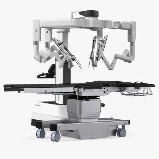 Surgical Robotic System da Vinci SI Rigged with Operating Table for Cinema 4D 3D