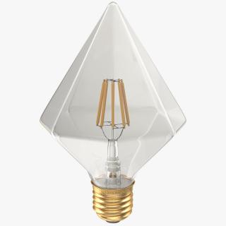 Diamond Shape Filament LED Light Bulb 3D