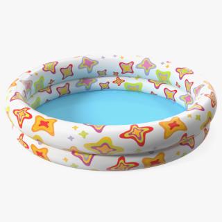 3D Inflatable Baby Pool Two Ring Abstract Printed