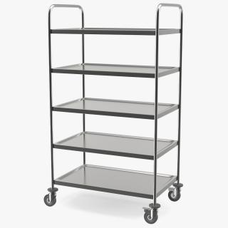 3D model Serving Trolley with Tray