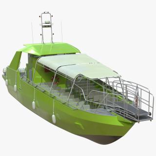 3D model Excursion Boat Green