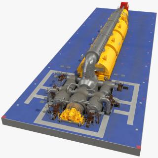 3D Siemens Steam Turbine Generator