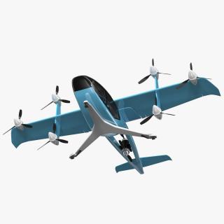 3D Futuristic Airplane Rigged