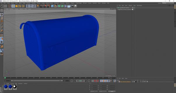 3D model Blue Painted Mailbox