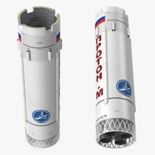 3D Proton M Rocket Stage 2 model