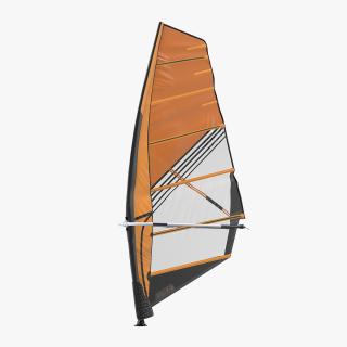 3D Sport Windsurf Mast Sail and Boom model