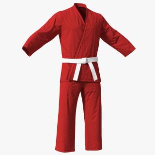 Karate Training Suit Red 3D model
