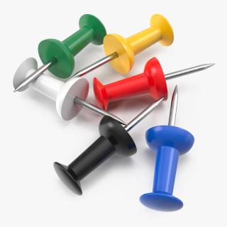 3D model Assorted Colors Push Pins