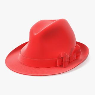 3D Red Hat with Bow