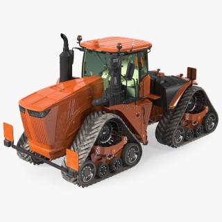 3D Four Track Tractor Dirty Rigged