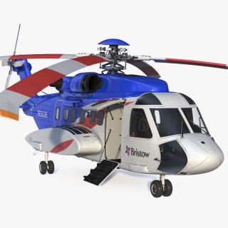 Sikorsky S-92 Civil Helicopter Rigged 3D