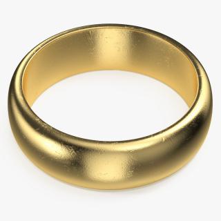 Gold Wedding Ring 3D