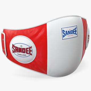 3D Sandee Velcro Belly Pad White Red model