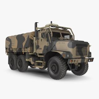 3D Medium Tactical Vehicle with Tent Sand Camo model