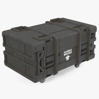 3D Wheeled Military Tough Storage Trunk Aged