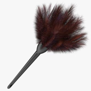 Feather Duster with Black Handle 3D