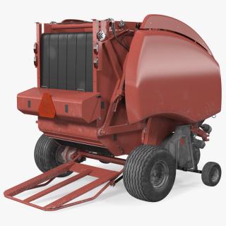 3D Bale Wrapper Machine Dirty Rigged model
