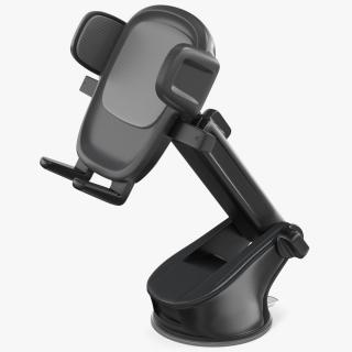 Dashboard and Windshield Phone Car Mount Rigged 3D