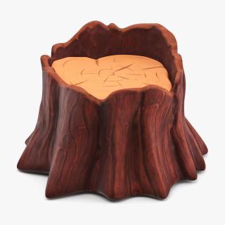 3D model Stump in Hand-Paint Style