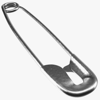 3D Steel Safety Pin Closed model
