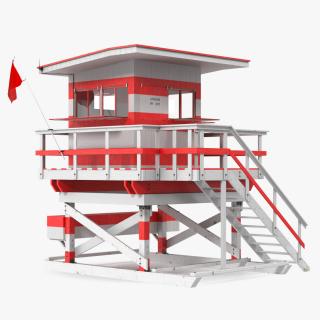 3D Beach Lifeguard Tower