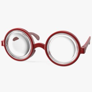 3D Red Nerd Glasses