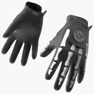 3D Black Premium Golf Gloves Asher