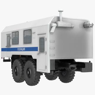3D Russian Police Truck Wagon
