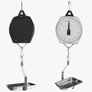 Mechanical Hanging Scales with Pan 3D model
