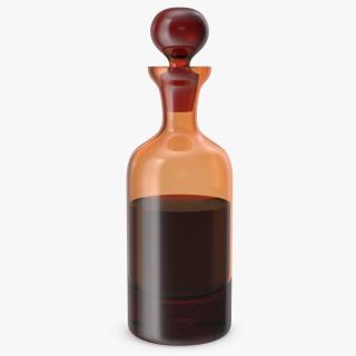 Glass Orange Decanter with Whiskey 3D model