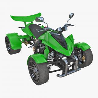 Quad Bike Spy Racing 350CC Buggy ATV Green 3D