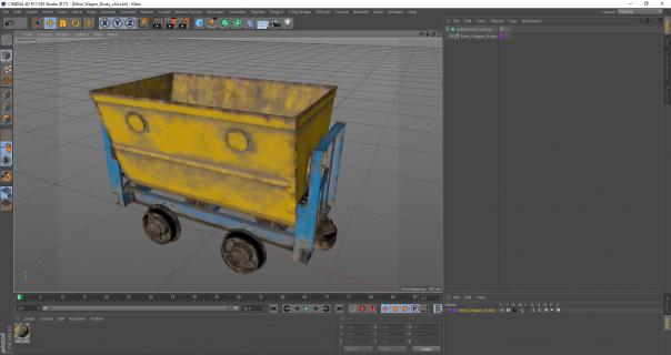 3D Mine Wagon Dusty