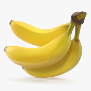 Branch of Ripe Yellow Bananas 3D model
