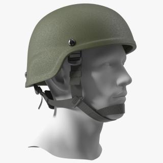 3D Soldier Enhanced Combat Helmet Green