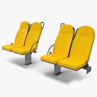Bus Passenger Seats Left and Right Side 3D model