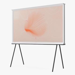 Samsung 55 Inch QLED The Serif TV with Stand 3D model