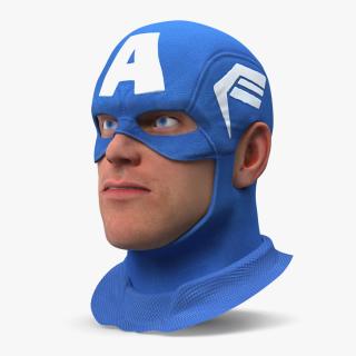 3D Cartoon Captain America Head model