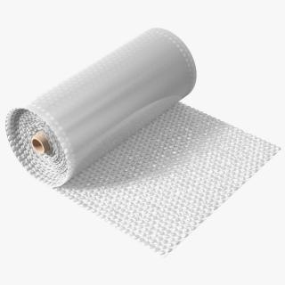3D Transparent Bubble Wrap Roll Packaging model